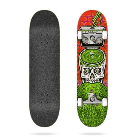 skateboard cruzade complete skull swirl 8'0