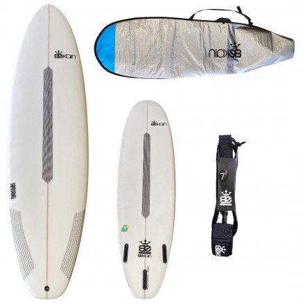 pack surf bekain funboard 7'2 ( leash + housse )